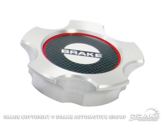 Drake Mustang Master Cylinder Cap Cover Billet With Carbon Fiber Insert (2005-2023) - Image Drake Mustang Master Cylinder Cap Cover Billet With Carbon Fiber Insert (2005-2023) - Image