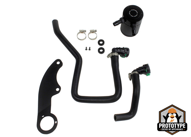Mishimoto Mustang GT Baffled Oil Catch Can Kit - PCV Side (2011-2014) - Image Mishimoto Mustang GT Baffled Oil Catch Can Kit - PCV Side (2011-2014) - Image