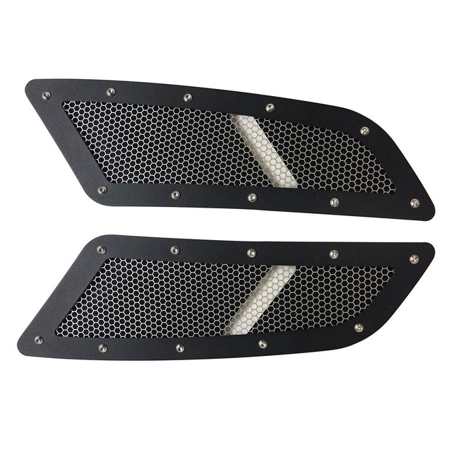 Drake Mustang GT Speed Mesh Hood Vent Kit - Stainless (2015-2017) - Image