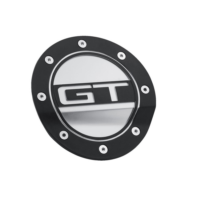 Drake Mustang Comp Series Fuel Door With GT Logo (2015-2023) - Image