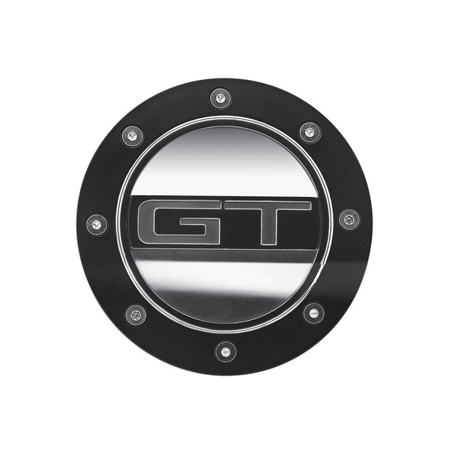 Drake Mustang Comp Series Fuel Door With GT Logo (2015-2023) - Image