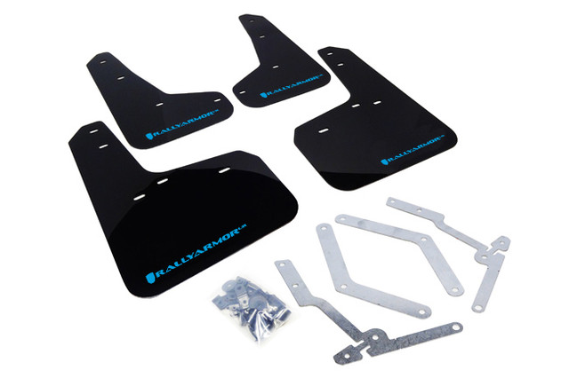 Rally Armor Mud Flap Set Black w/ Nitrous Blue Logo Set Focus ST 2013-2018 / Focus RS 2016-2018 - Image Rally Armor Mud Flap Set Black w/ Nitrous Blue Logo Set Focus ST 2013-2018 / Focus RS 2016-2018 - Image