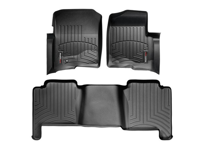 WeatherTech F-150 Super Crew w/ Front & Rear Floor Liner Set w/o 4x4 Floor Shifter (2004-2008) - Image