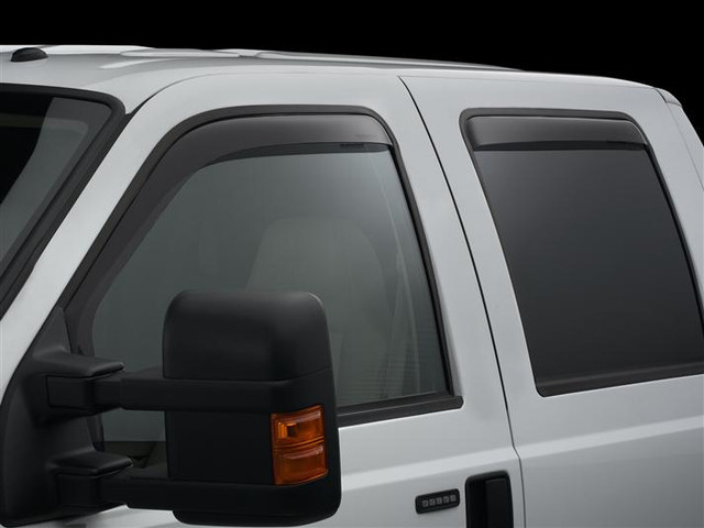 WeatherTech Front & Rear Dark Smoke Side Window Deflectors CrewCab SuperDuty (2009-2016) - Image WeatherTech Front & Rear Dark Smoke Side Window Deflectors CrewCab SuperDuty (2009-2016) - Image