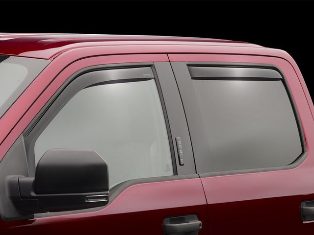 WeatherTech Front & Rear Dark Smoke Side Window Deflectors SuperCrew F-250 (2017-2019) - Image