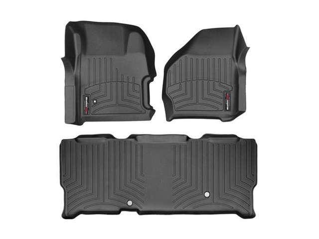 WeatherTech Superduty Super Cab w/ Front & Rear Floor Liner Set With 4x4 Floor Shifter (1999-2007) - Image WeatherTech Superduty Super Cab w/ Front & Rear Floor Liner Set With 4x4 Floor Shifter (1999-2007) - Image