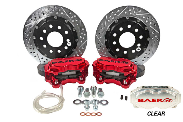 Baer SS4+ Deep Stage Drag Race S550 Mustang GT/V6/EcoBoost 11" Rear Brake System w/ Clear Caliper (2015-2023) - Image