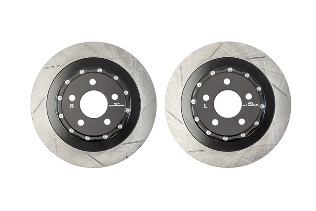 Steeda Mustang GT Performance Pack Rear Two-Piece 330mm x 25mm Floating Rotors (2015-2023) - Image Steeda Mustang GT Performance Pack Rear Two-Piece 330mm x 25mm Floating Rotors (2015-2023) - Image