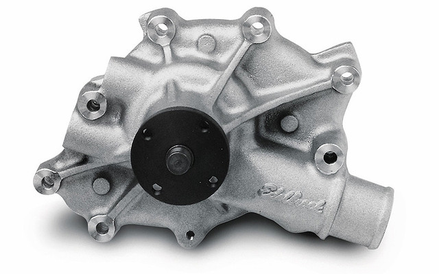 Edelbrock Mustang 5.0L High Flow Performance Victor Series Water Pump - Satin (1986-1993) - Image