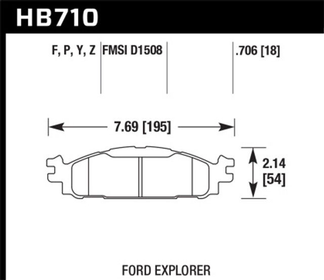 Hawk Explorer LTS Front Brake Pads (2011-2019) - Image