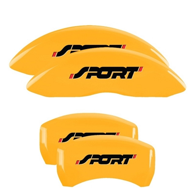 MGP Explorer Caliper Covers Front & Rear Engraved Yellow Finish w/ Black Lettering (2011-2019) - Image