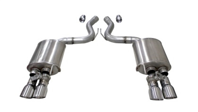 Corsa Mustang GT Fastback 5.0L 3" Sport Axle-Back Exhaust w/ 4" Polished Tips (2018-2023) - Image