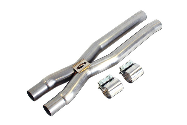 Steeda Mustang 5.0L Coyote 304 Stainless Resonator Delete X-Pipe (2015-2026) - Image