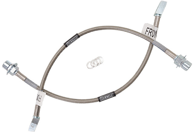 Russell Mustang Stainless Braided Brake Lines - Front (96-04 Cobra, 99-04 GT) - Image