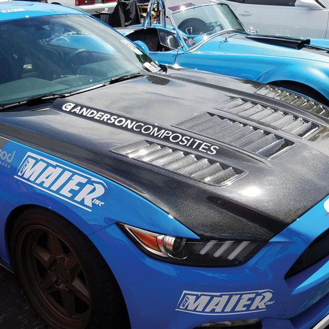 Anderson Composites Mustang Type-TW Double Sided Carbon Fiber Hood (2015-2017) - Image Anderson Composites Mustang Type-TW Double Sided Carbon Fiber Hood (2015-2017) - Image