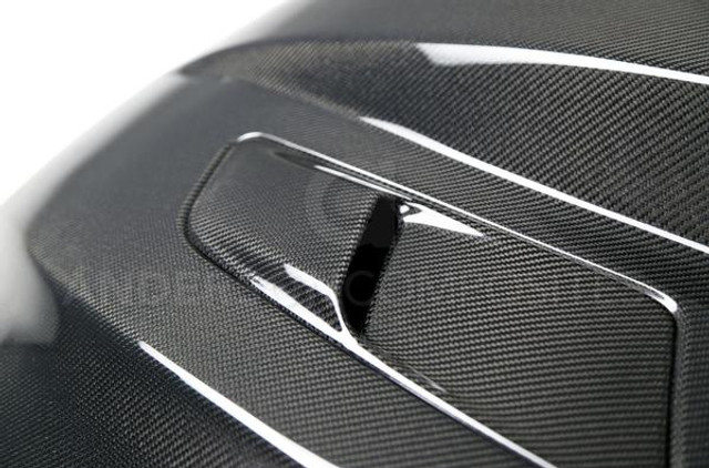 Anderson Composites Mustang Type-CJ Double Sided Carbon Fiber 3" Cowl Hood (2015-2017) - Image Anderson Composites Mustang Type-CJ Double Sided Carbon Fiber 3" Cowl Hood (2015-2017) - Image