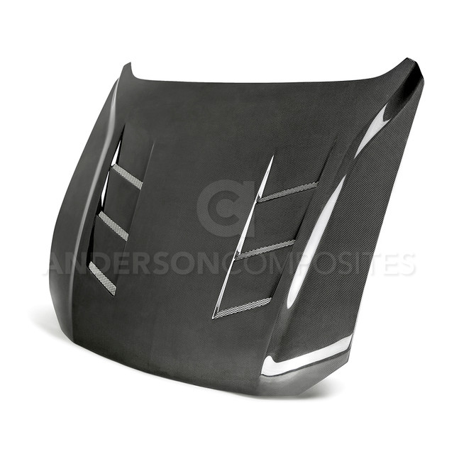 Anderson Composites Mustang EcoBoost/GT Type-SA Double Sided Carbon Fiber Hood (2018-2023) - Image Anderson Composites Mustang EcoBoost/GT Type-SA Double Sided Carbon Fiber Hood (2018-2023) - Image