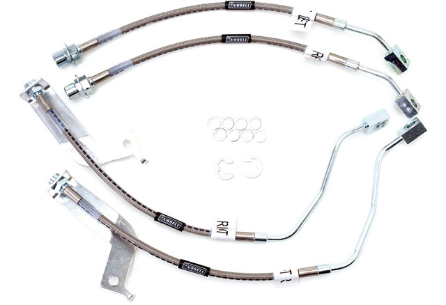 Russell Mustang Stainless Steel Braided Brake Lines Front & Rear Hose Set (99-04 GT & V6, 03-04 Mach 1) - Image