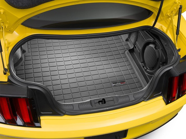 WeatherTech Mustang Black Cargo Liner - w/ Shaker Audio with Subwoofer (2015-2023) - Image