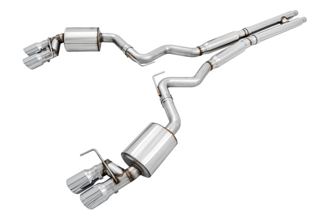 AWE Mustang GT Touring Edition Cat-Back Exhaust - Quad Chrome Silver Tips (2018-2023) - Image AWE Mustang GT Touring Edition Cat-Back Exhaust - Quad Chrome Silver Tips (2018-2023) - Image
