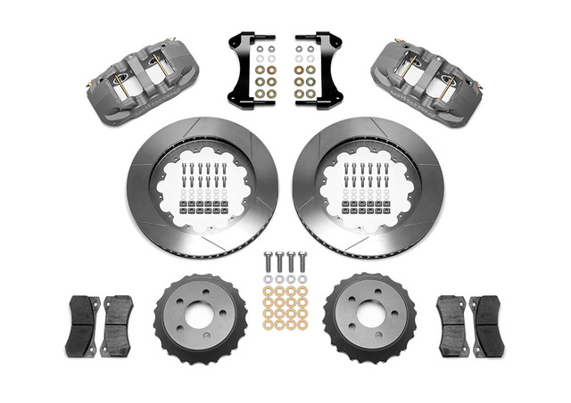 Wilwood AERO6 Mustang Race Front Brake Kit - 15" Slotted Rotors Anodized 6 Piston Calipers (2015-2023) - Image