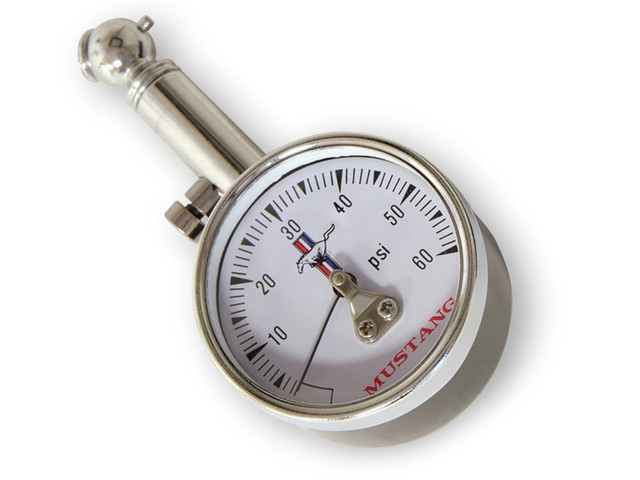Drake Mustang Tire Pressure Gauge w/ Logo - Image
