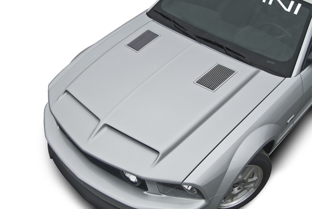 Cervini's Mustang Type 4 Ram Air Hood w/ Billet Heat Extractors (2005-2009) - Image
