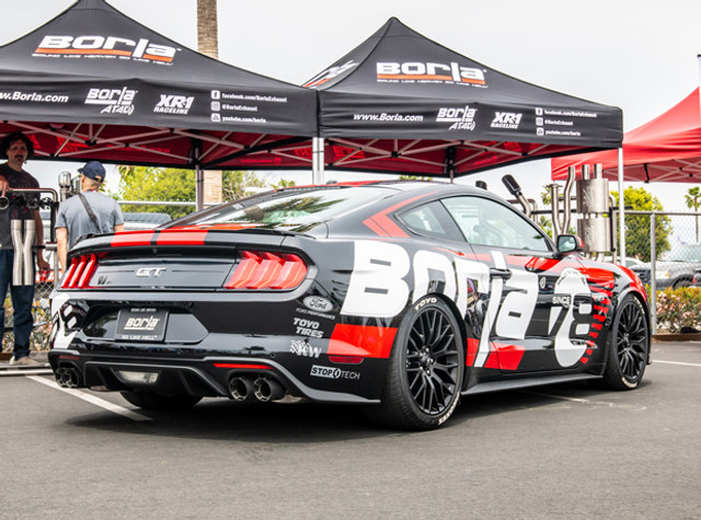 Borla Mustang GT ATAK Cat-Back - Bright Center Carbon Fiber Tips (2018-2023) - Image
