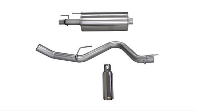 Corsa F-150 2.7T, 3.5T Sport Cat-Back Single Tip - Polished (2015-2023) - Image