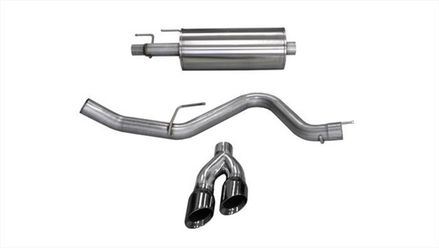 Corsa F-150 2.7T, 3.5T Sport Cat-Back Twin Tip - Black (2015-2023) - Image