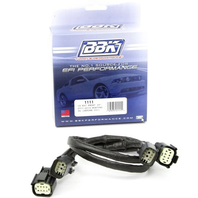 BBK Mustang V6 Front O2 Sensor 12" Long Tube Extension Harness (2011-2014) - Image