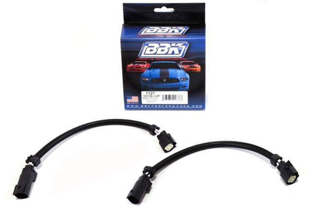 BBK Mustang GT Front O2 Sensor 18" Long Tube Extension Harness (2018-2023) - Image