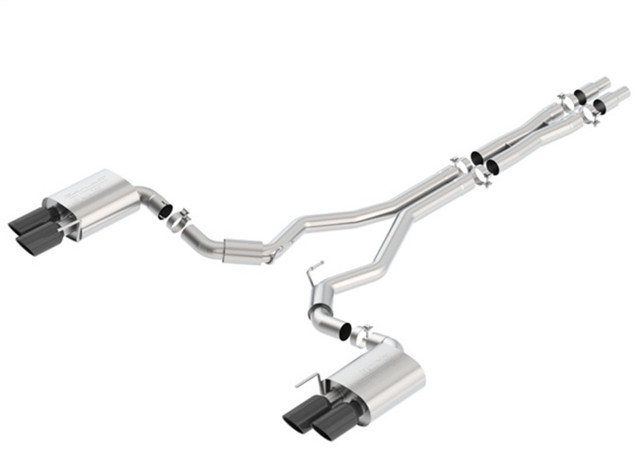 Borla Mustang GT S-Type Cat-Back Exhaust - Black Chrome Tips (2018-2023) - Image Borla Mustang GT S-Type Cat-Back Exhaust - Black Chrome Tips (2018-2023) - Image