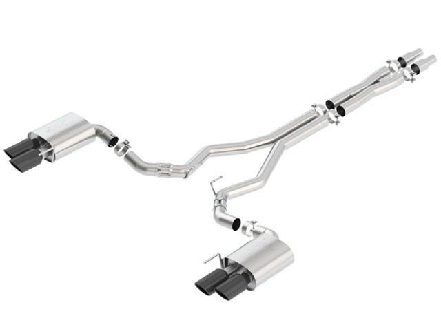 Borla Mustang GT ATAK Cat-Back Exhaust - Black Chrome Tips (2018-2023) - Image Borla Mustang GT ATAK Cat-Back Exhaust - Black Chrome Tips (2018-2023) - Image
