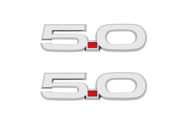 Ford Performance Mustang 5.0 Chrome Fender Emblem Pair (2015-2026) - Image