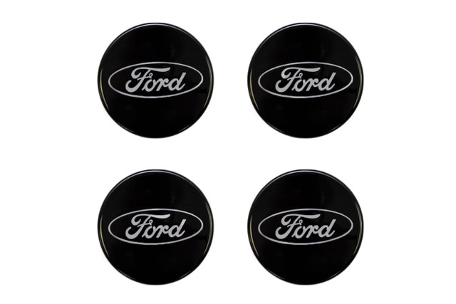 Ford Performance Truck/SUV Black and Chrome Wheel Center Cap Set of 4 - Image