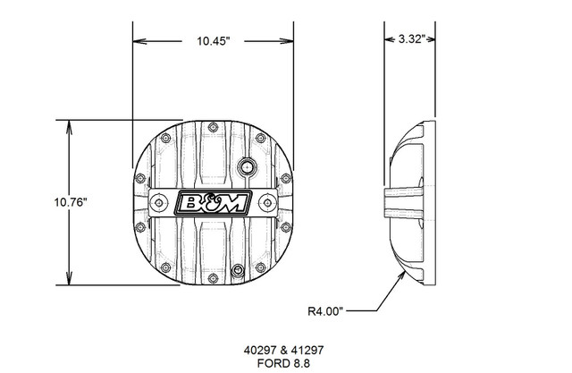 B&M Mustang/F-150 8.8-Inch Differential Cover - Black (1986-2014) - Image