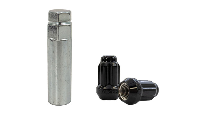 Steeda Mustang Splined Small Diameter Lug Nut Kit - Black (2015-2023) - Image