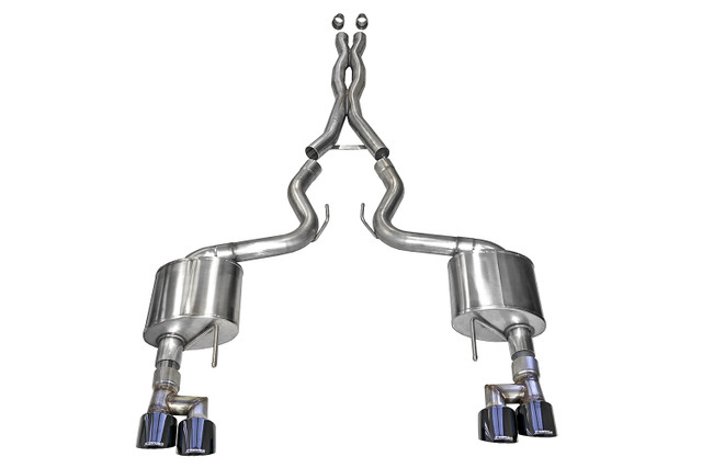 Corsa Mustang GT Coupe 3" Xtreme Cat-Back Exhaust with Black Tips (2018-2023) - Image Corsa Mustang GT Coupe 3" Xtreme Cat-Back Exhaust with Black Tips (2018-2023) - Image
