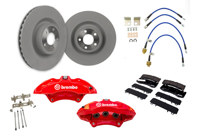 Steeda Mustang Bullitt 6-Piston 15" Front Brembo Brake Upgrade Kit - Red (2015-2025) - Image
