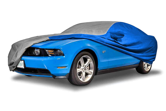 Covercraft Mustang Fastback WeatherShield HP Exterior Gray/Blue Car Cover (1979-1988) - Image Covercraft Mustang Fastback WeatherShield HP Exterior Gray/Blue Car Cover (1979-1988) - Image