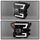 Spyder F-150 LED Light Bar Projector Headlights Black (2015-2017)