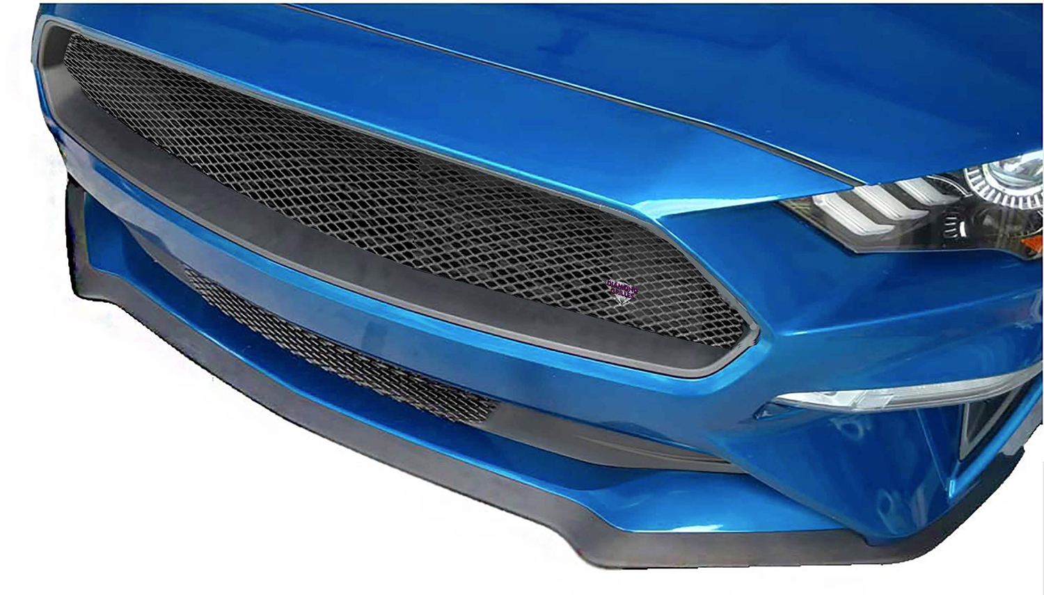 Diamond Grilles Mustang Ecoboost Black Grille Set w/o Emblem Cutout  (2018-2023)