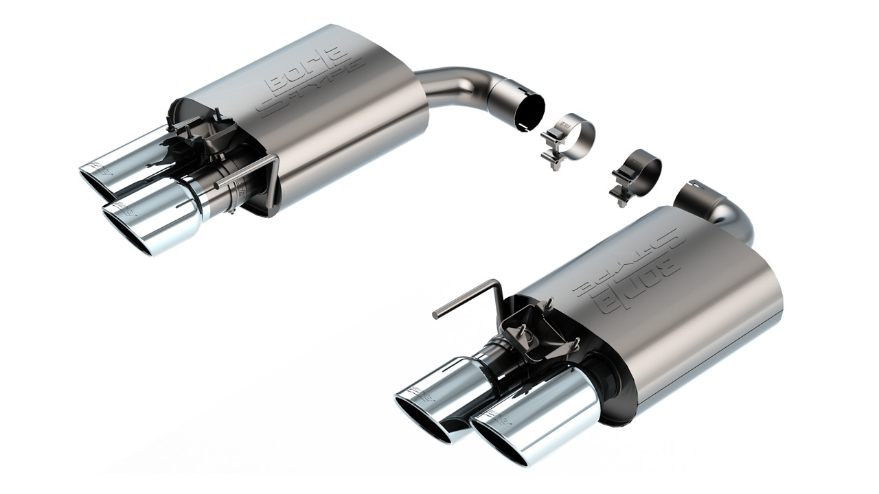 Borla Borla Mustang GT S-Type Active Axle-Back Exhaust - Quad Chrome Tips (2024-2026)