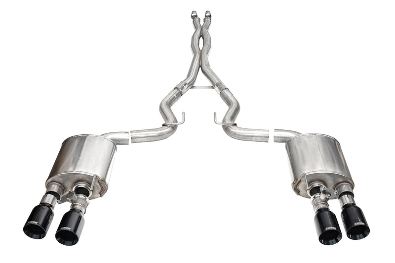 Corsa Performance Corsa Mustang Dark Horse Xtreme Active Cat-Back Exhaust - Quad Black Straight Tips (2024-2026)