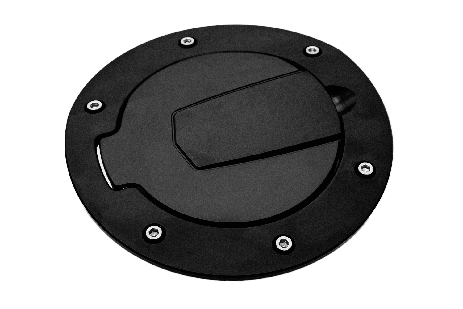 SilverHorse Mustang Billet Fuel Filler Door - Black/No Logo (2010-2014)