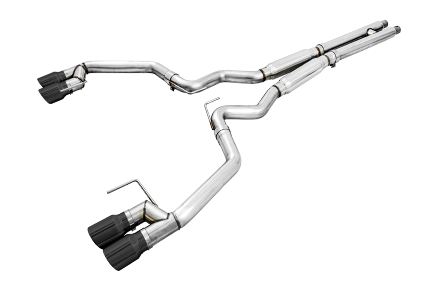 AWE Tuning AWE Mustang GT Track Edition Cat-back Exhaust - Quad Diamond Black Tips (2018-2023)