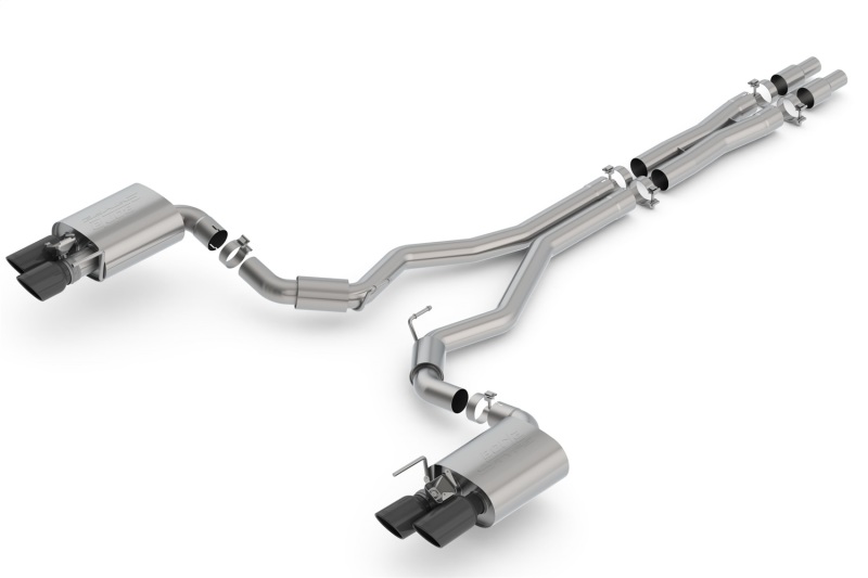 Borla Borla Mustang GT w/ Active Exhaust S-Type Cat-Back Exhaust - Black Chrome Tips (2018-2023)