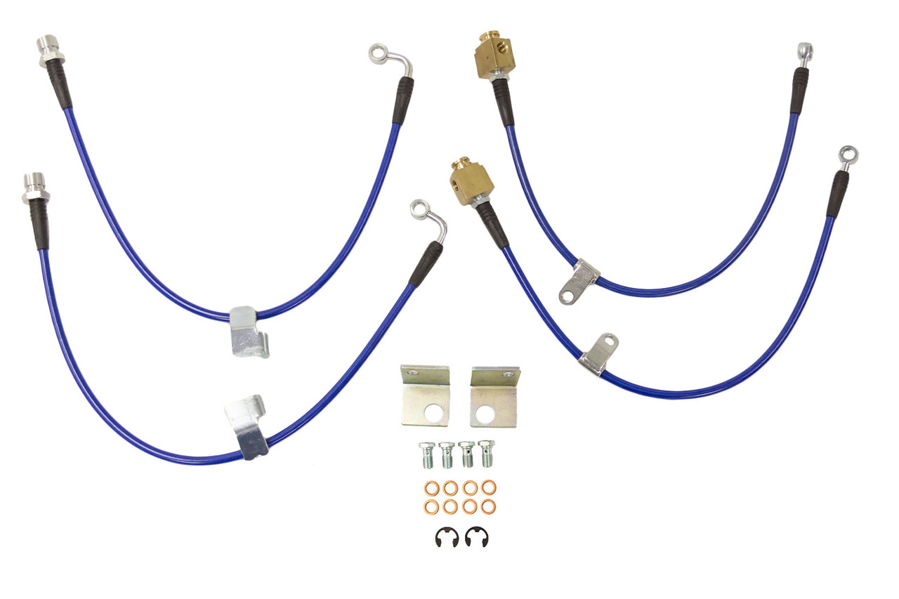 Steeda 555-6042 MagneRide Braided Stainless Brake Line Kit (16-23)
