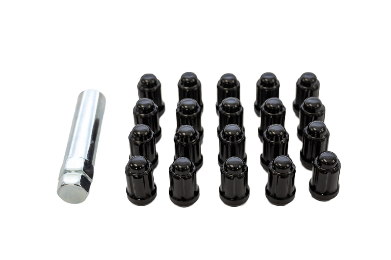 Steeda 555-6608 Mustang Splined Small Diameter Lug Nut Kit - Black
